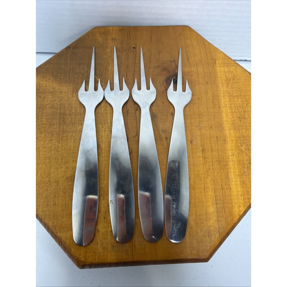 Vintage German INOX Rostfrei‎ Stainless Steel Meat Carving Forks – Set of 4
